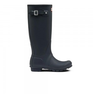 Navy Hunter Womens Original Wellies Tall Rain Boots | TVAK74592