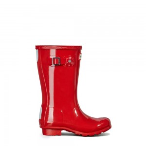 Red Hunter Kids Original Gloss Rain Boots | FGIP50723