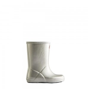 Silver Hunter Kids Metallic Rain Boots | HCYP28069