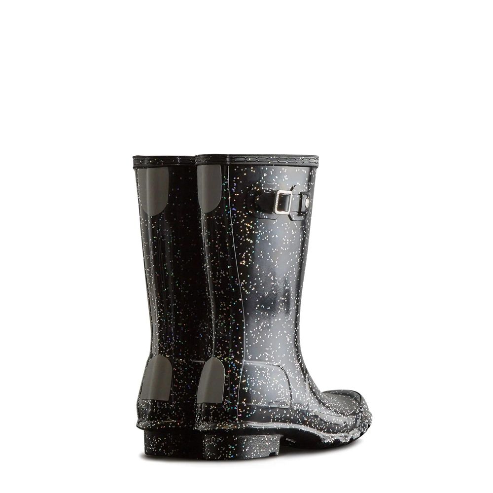 Black Hunter Kids Original Giant Glitter Rain Boots | UNYJ93672