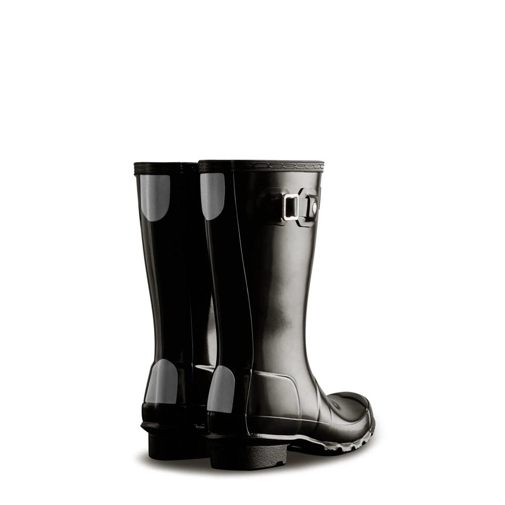 Black Hunter Kids Original Gloss Rain Boots | AOXE28396