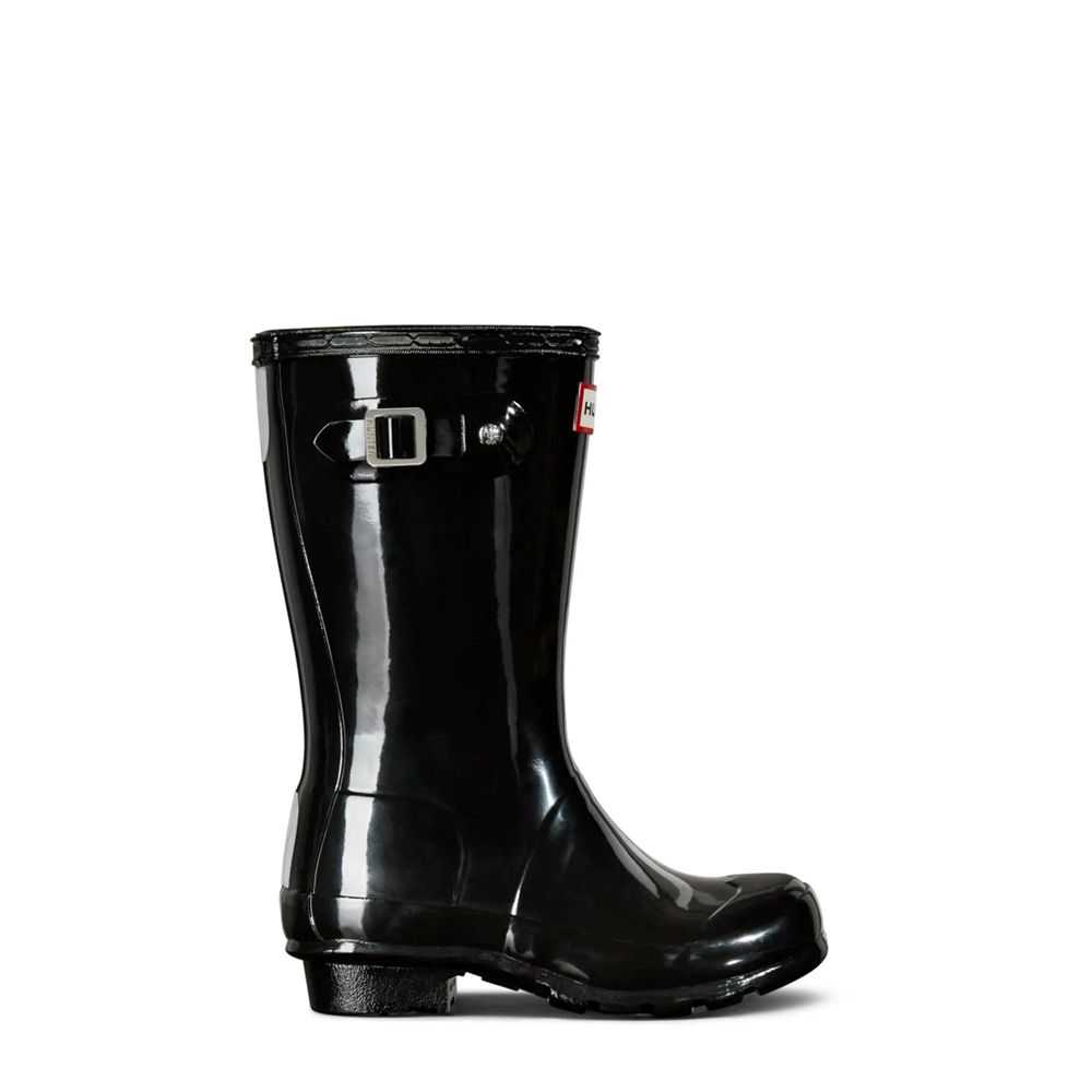 Black Hunter Kids Original Gloss Rain Boots | AOXE28396