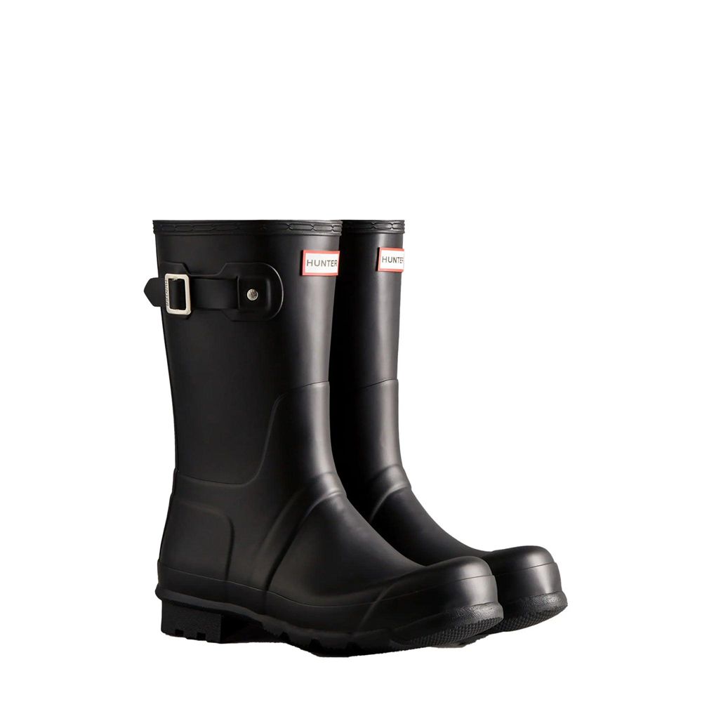 Black Hunter Mens Original Short Rain Boots | GZDC30861