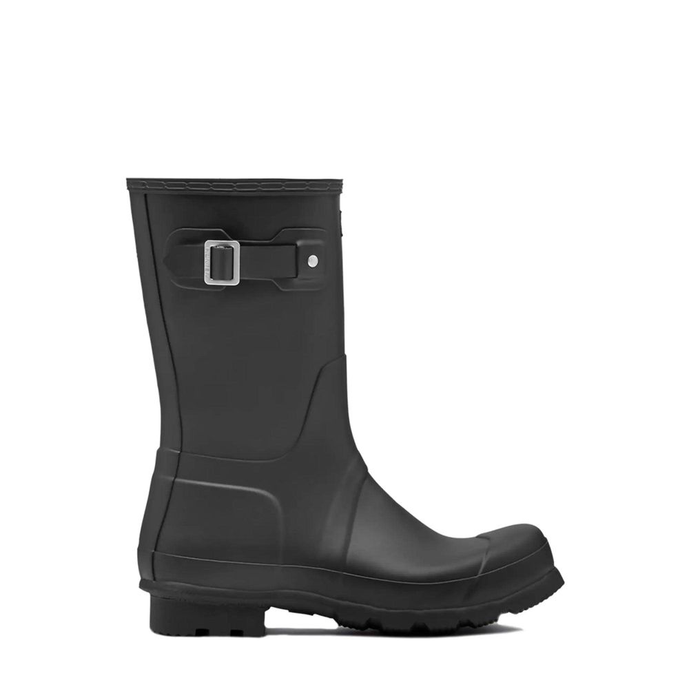 Black Hunter Mens Original Short Rain Boots | GZDC30861