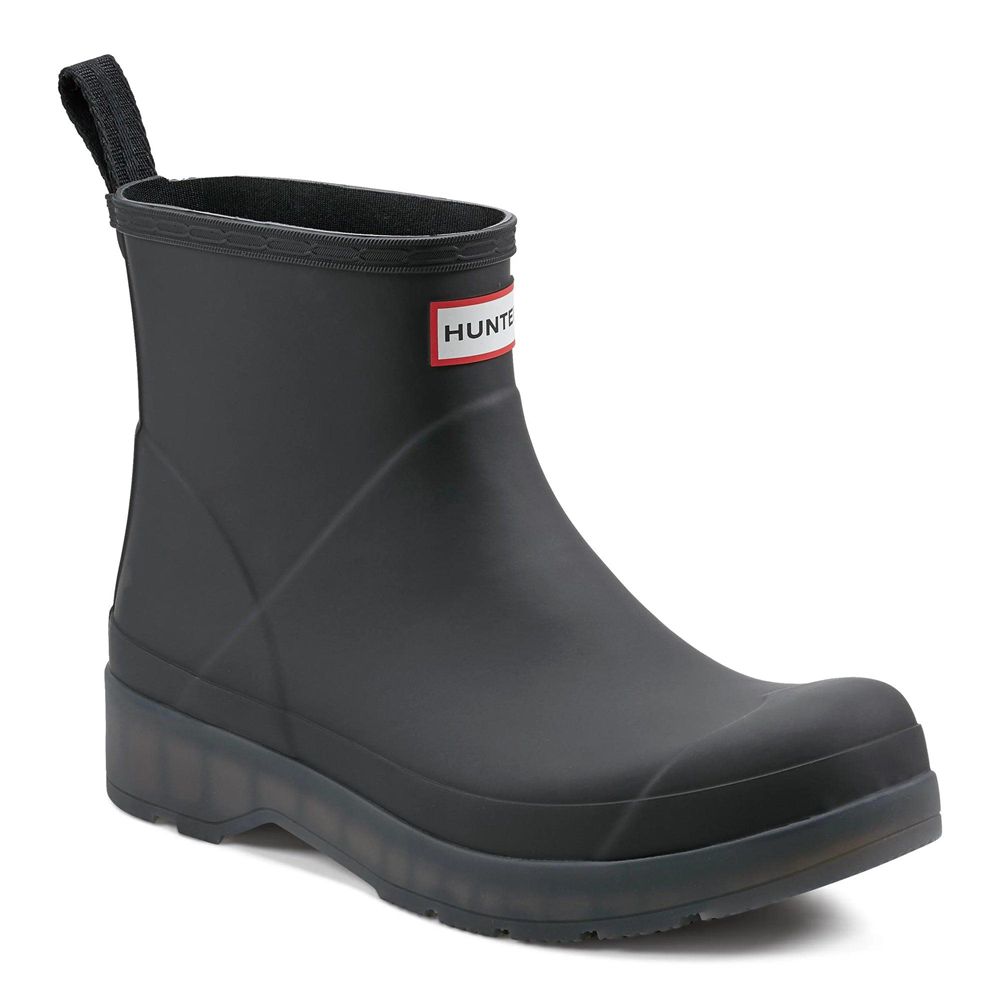 Black Hunter Mens PLAY™ Short Translucent Sole Rain Boots | KSNZ24961