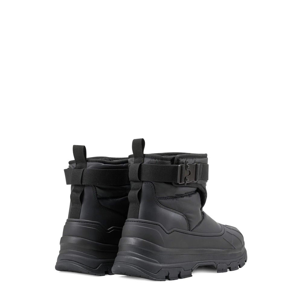 Black Hunter Womens Buckle Short Snow Boots | WBHA69137