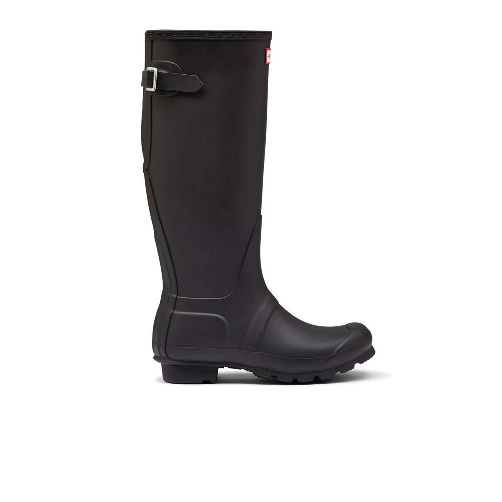 Black Hunter Womens Original Back Adjustable Wellies Tall Rain Boots | LZIF49371