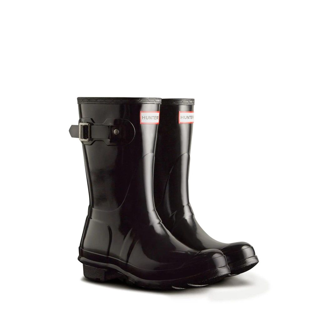 Black Hunter Womens Original Gloss Wellies Short Rain Boots | WZYO73508