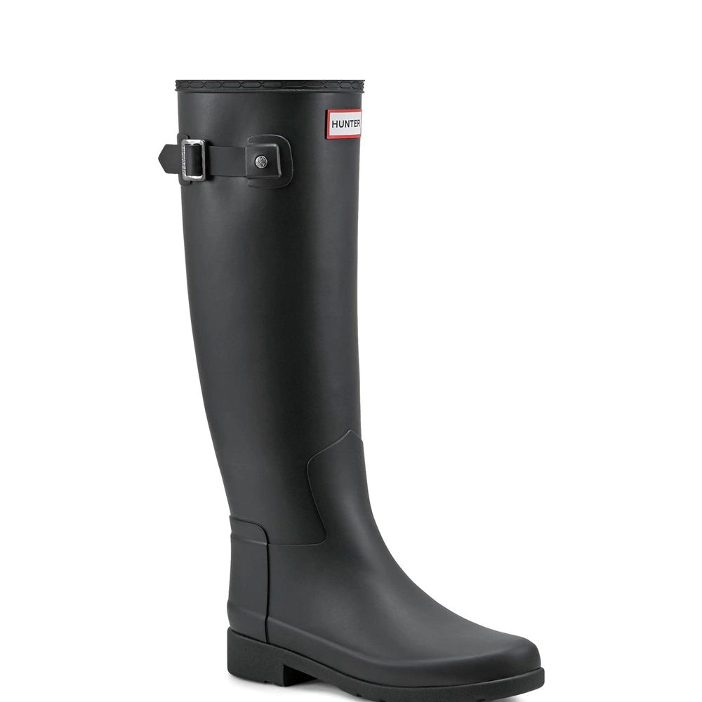 Black Hunter Womens Refined Slim Fit Wellies Tall Rain Boots | ZOWU49186