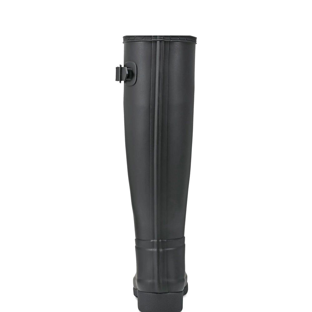 Black Hunter Womens Refined Slim Fit Wellies Tall Rain Boots | ZOWU49186