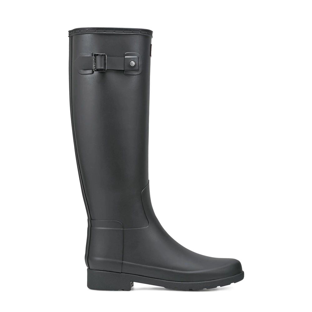 Black Hunter Womens Refined Slim Fit Wellies Tall Rain Boots | ZOWU49186