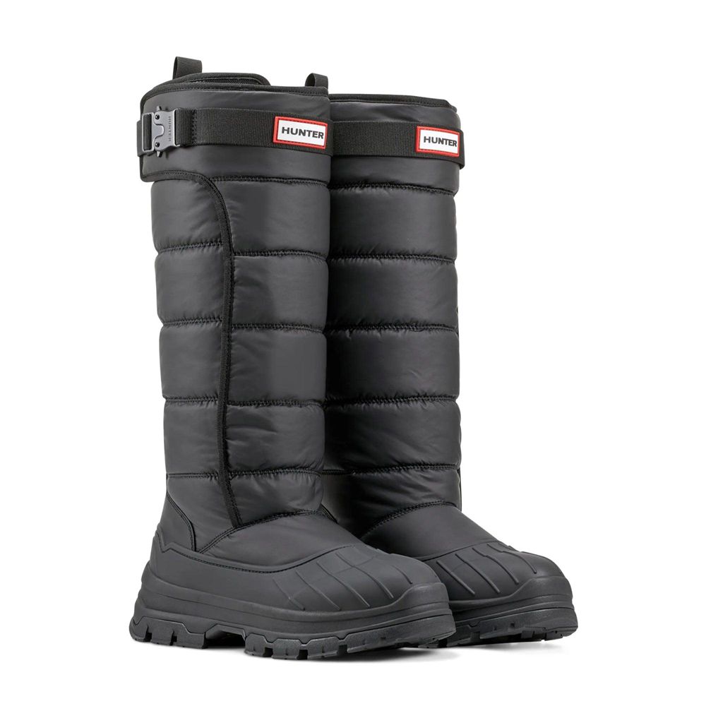 Black Hunter Womens Tall Buckle Snow Boots | JBCH58276