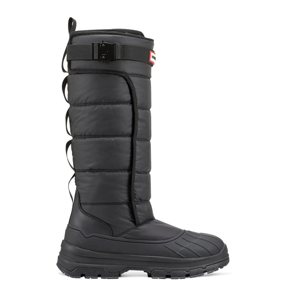 Black Hunter Womens Tall Buckle Snow Boots | JBCH58276