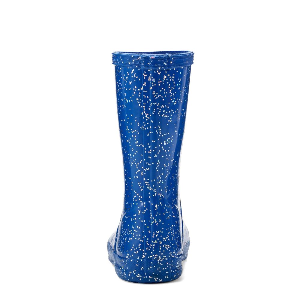 Blue Hunter Kids Giant Glitter Rain Boots | ZNYB69852