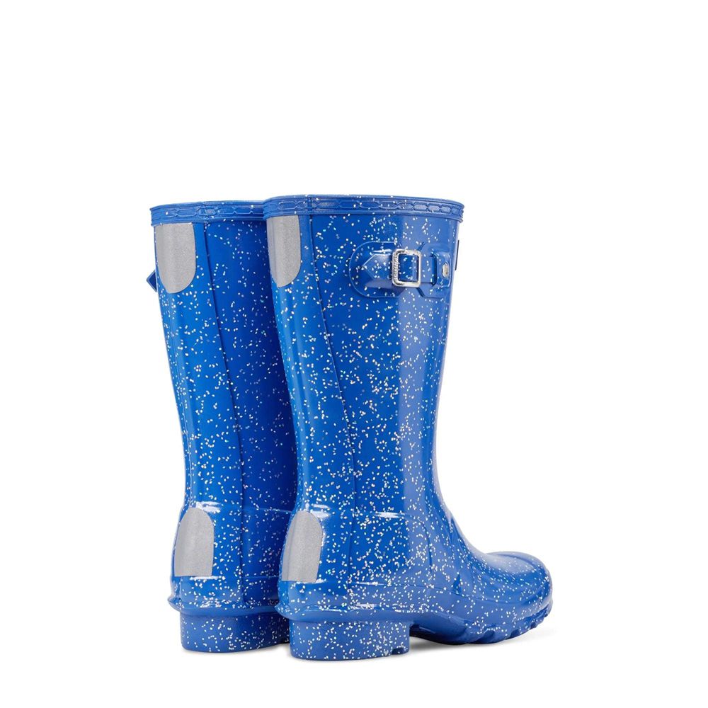 Blue Hunter Kids Original Giant Glitter Rain Boots | ZNJD79186