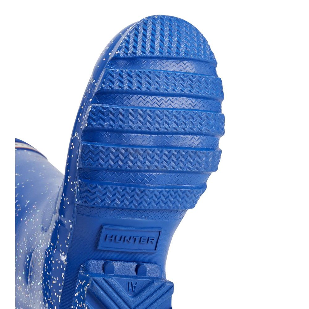 Blue Hunter Kids Original Giant Glitter Rain Boots | ZNJD79186