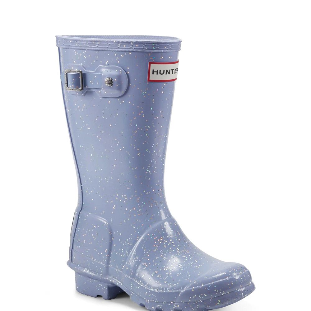 Blue Hunter Kids Original Giant Glitter Rain Boots | DMFI02867