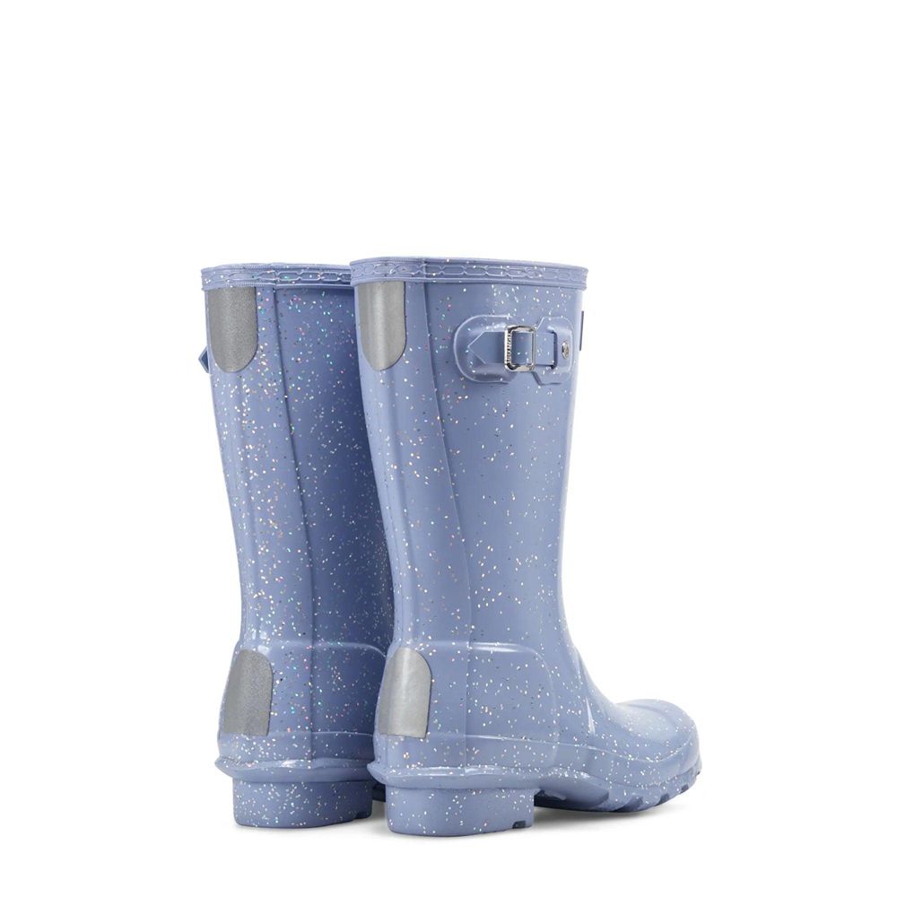 Blue Hunter Kids Original Giant Glitter Rain Boots | DMFI02867