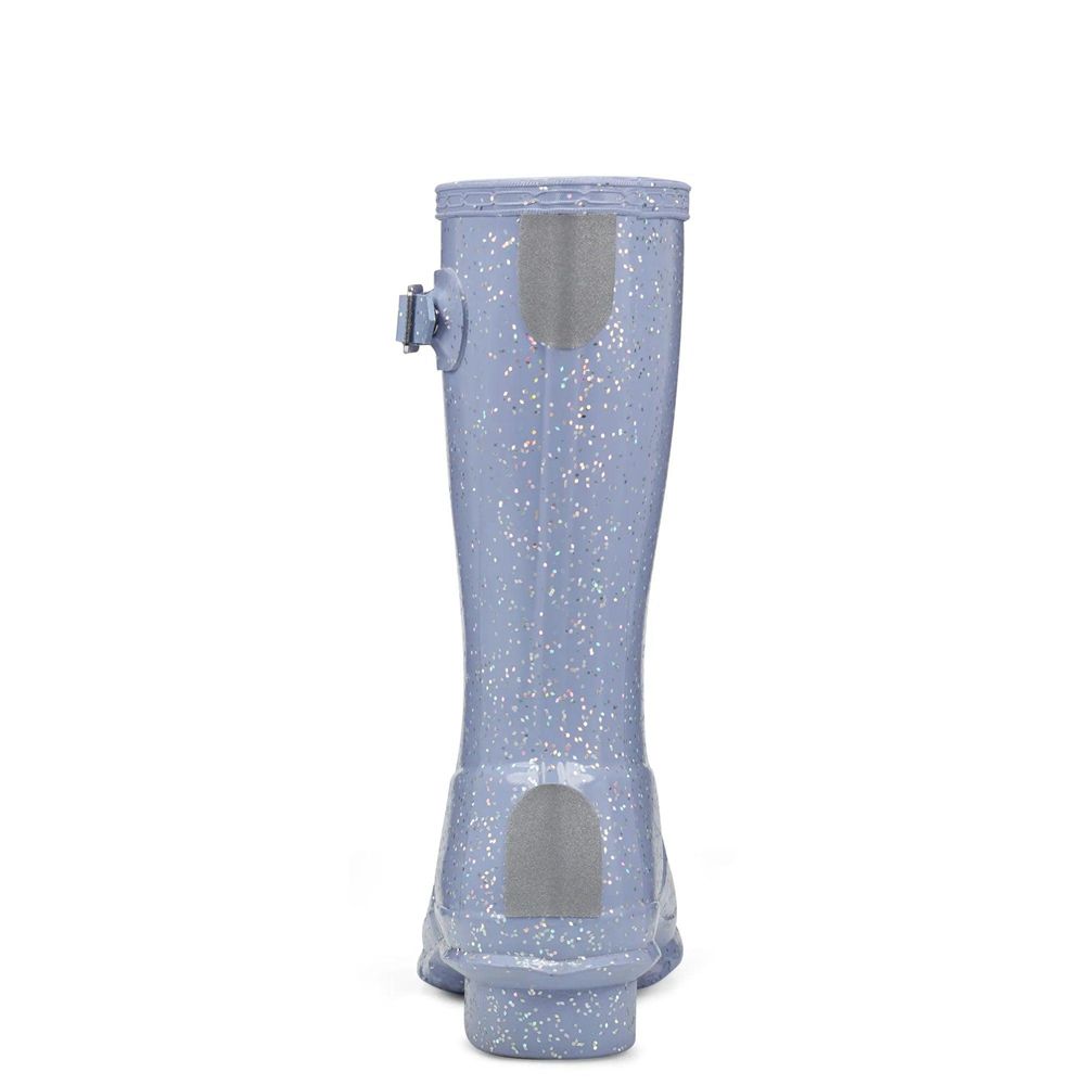 Blue Hunter Kids Original Giant Glitter Rain Boots | DMFI02867