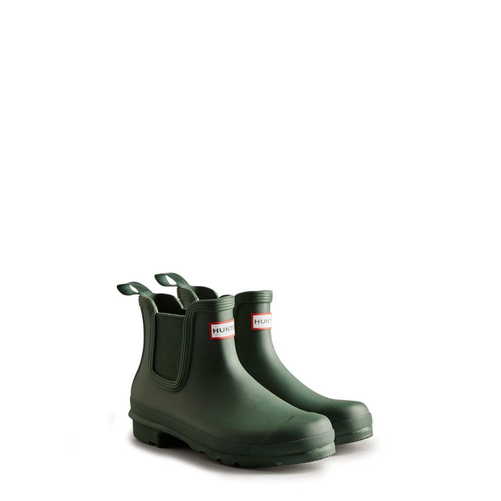 Green Hunter Womens Original Chelsea Booties | TWDF16873