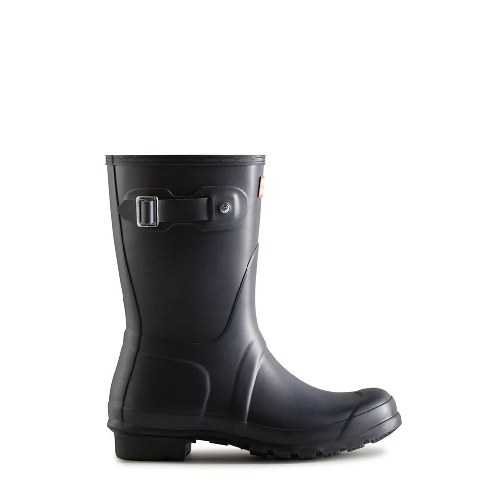 Navy Hunter Womens Original Wellies Short Rain Boots | UJAG42870