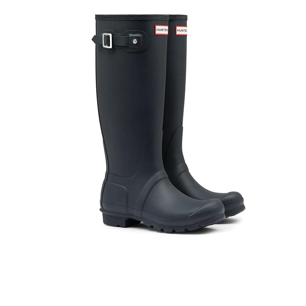 Navy Hunter Womens Original Wellies Tall Rain Boots | TVAK74592