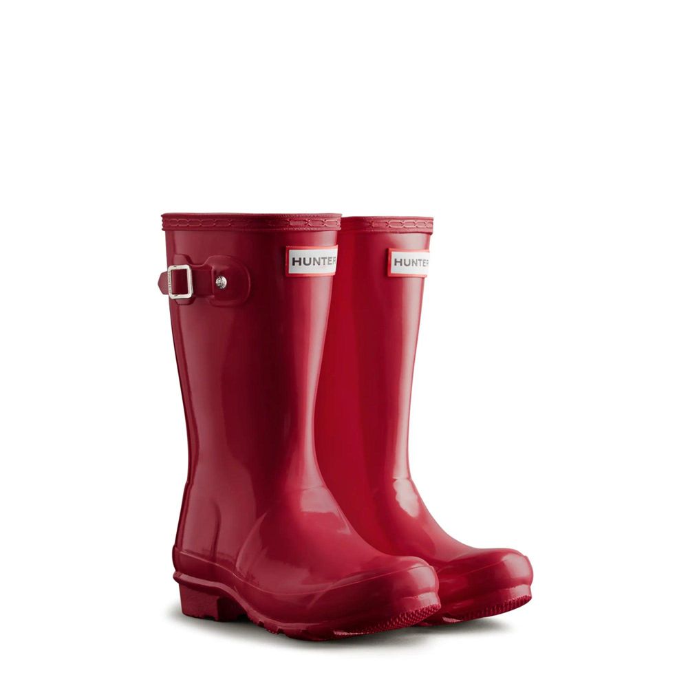 Pink Hunter Kids Original Gloss Rain Boots | HZSX31874