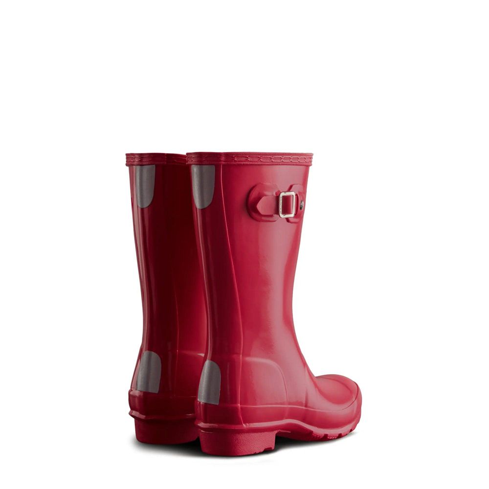 Pink Hunter Kids Original Gloss Rain Boots | HZSX31874