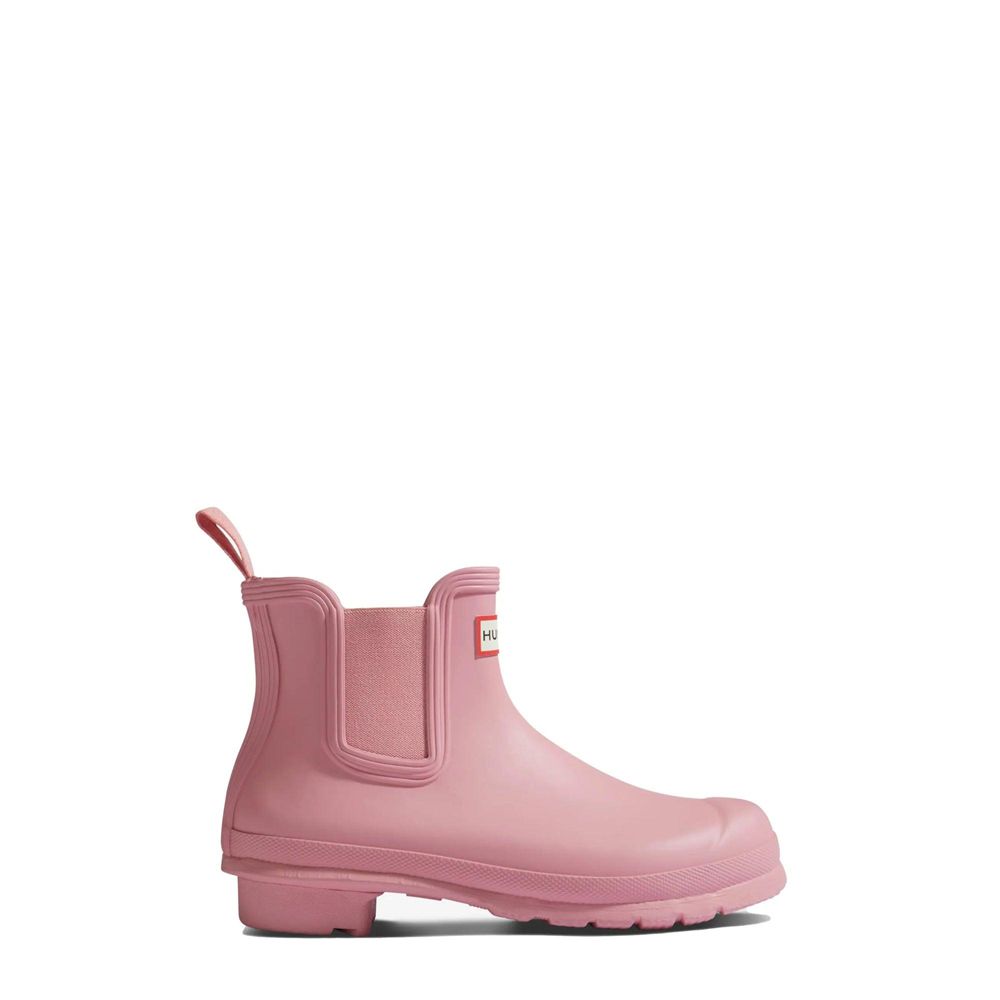 Pink Hunter Womens Original Chelsea Booties | KRDH81579