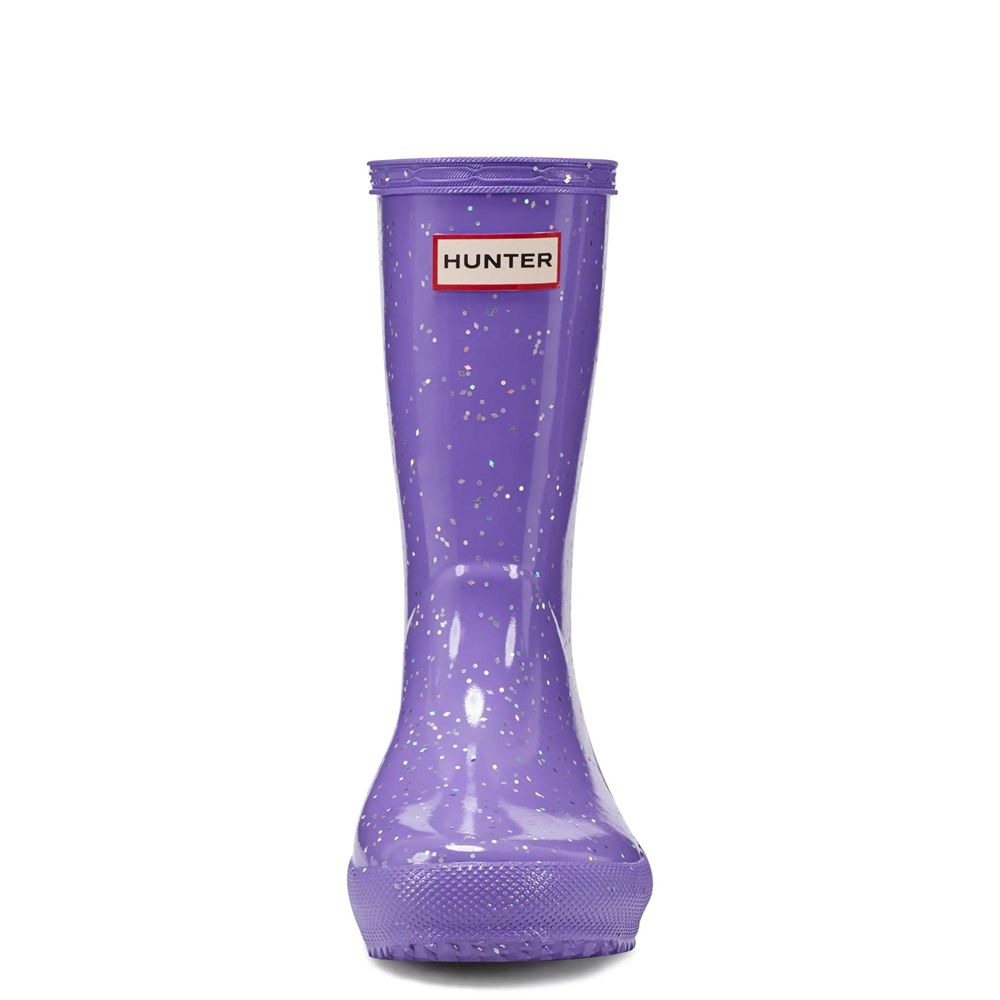 Purple Hunter Kids Giant Glitter Rain Boots | SVZX16094