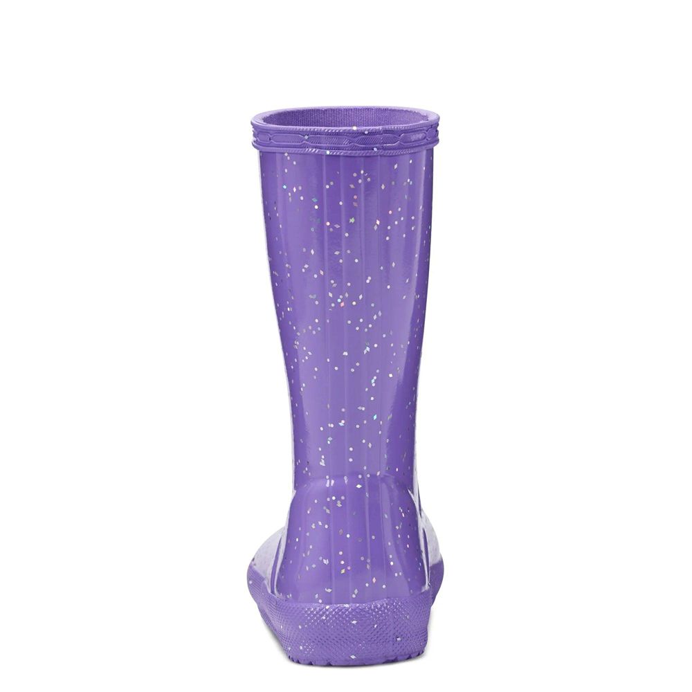 Purple Hunter Kids Giant Glitter Rain Boots | SVZX16094