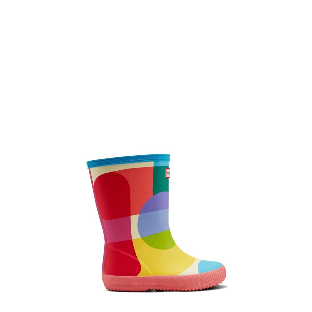 Red Hunter Kids Original Classicbow Bubbles Rain Boots | DPNV31056