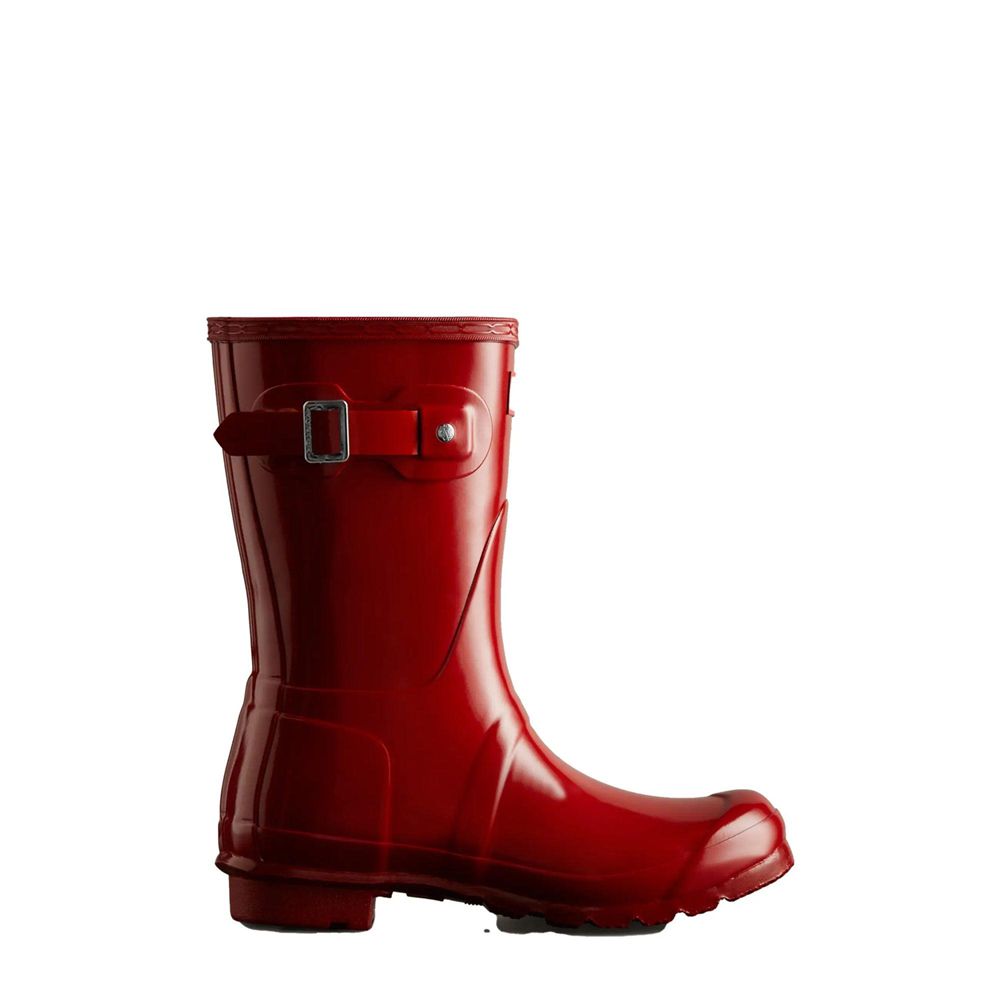 Red Hunter Womens Original Gloss Wellies Short Rain Boots | GFIP37062