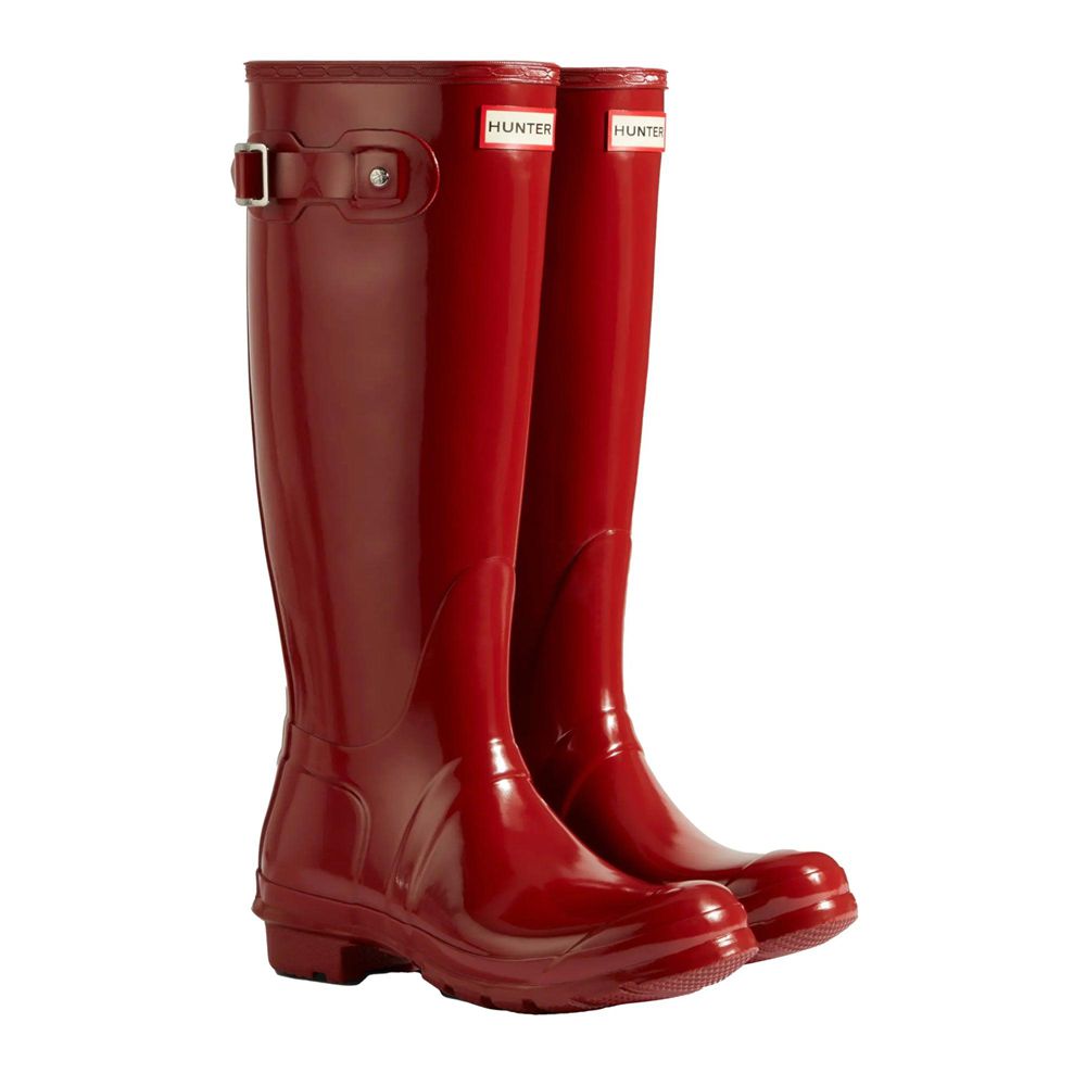 Red Hunter Womens Original Gloss Wellies Tall Rain Boots | TNRP36258