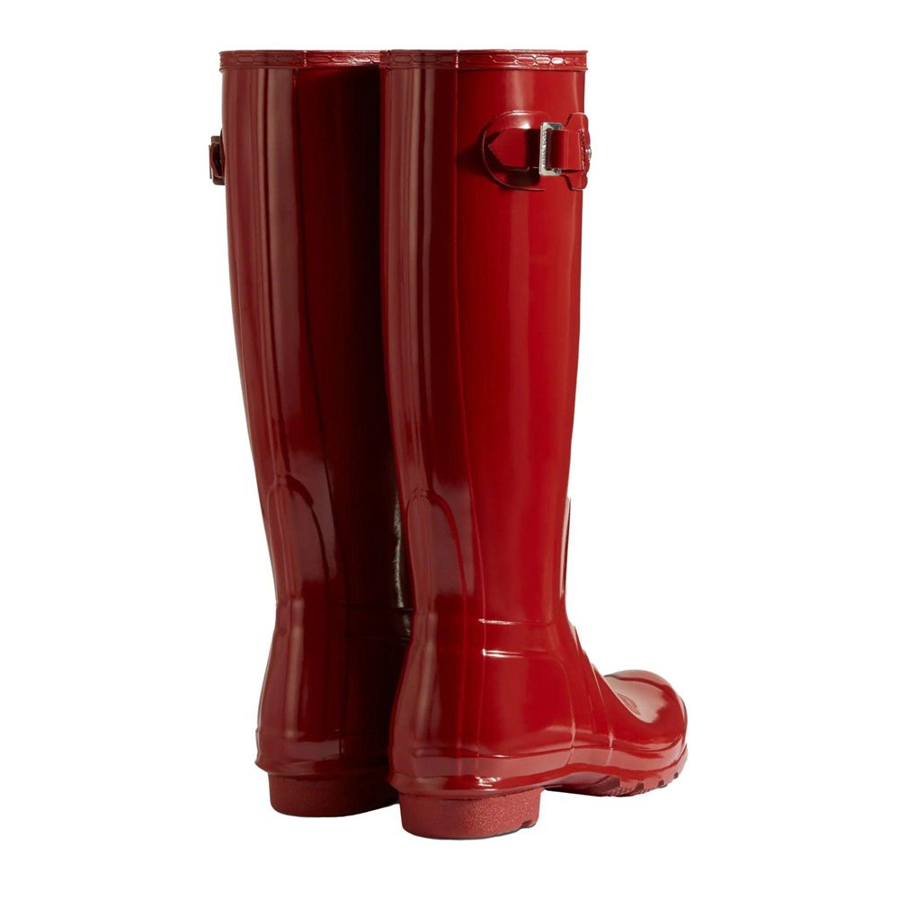 Red Hunter Womens Original Gloss Wellies Tall Rain Boots | TNRP36258