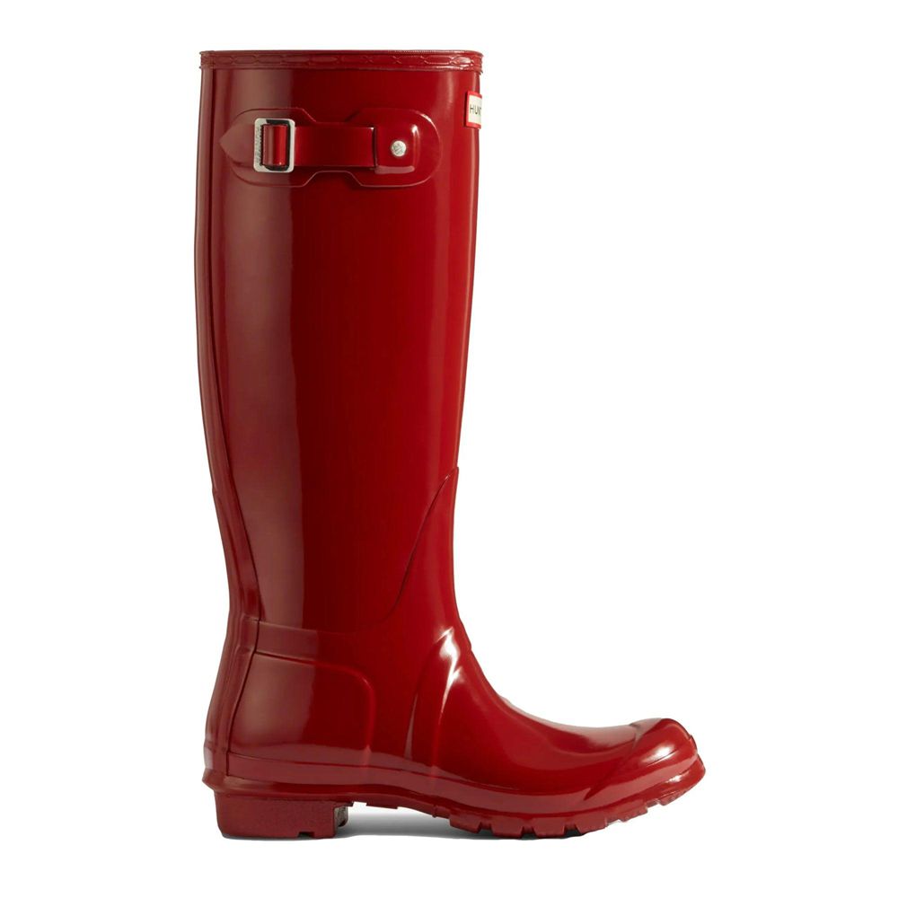 Red Hunter Womens Original Gloss Wellies Tall Rain Boots | TNRP36258