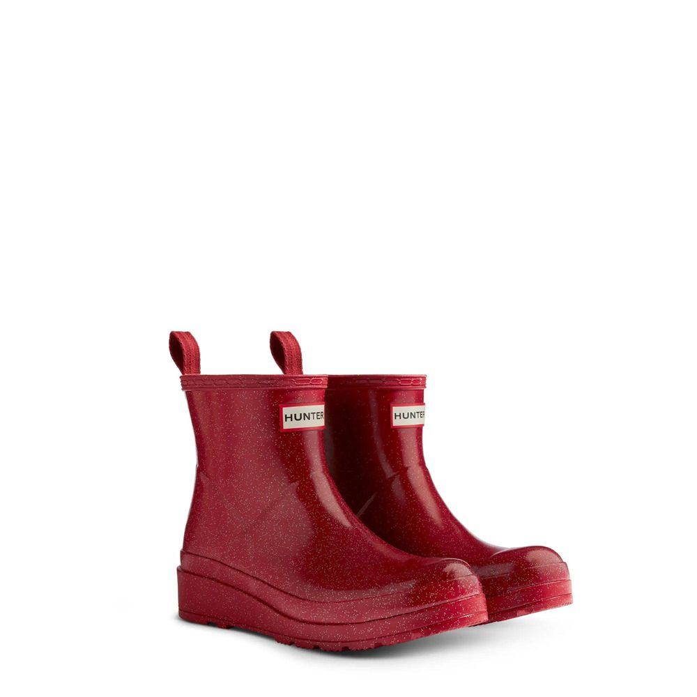 Red Hunter Womens PLAY™ Starcloud Glitter Wellies Short Rain Boots | VZYG27503