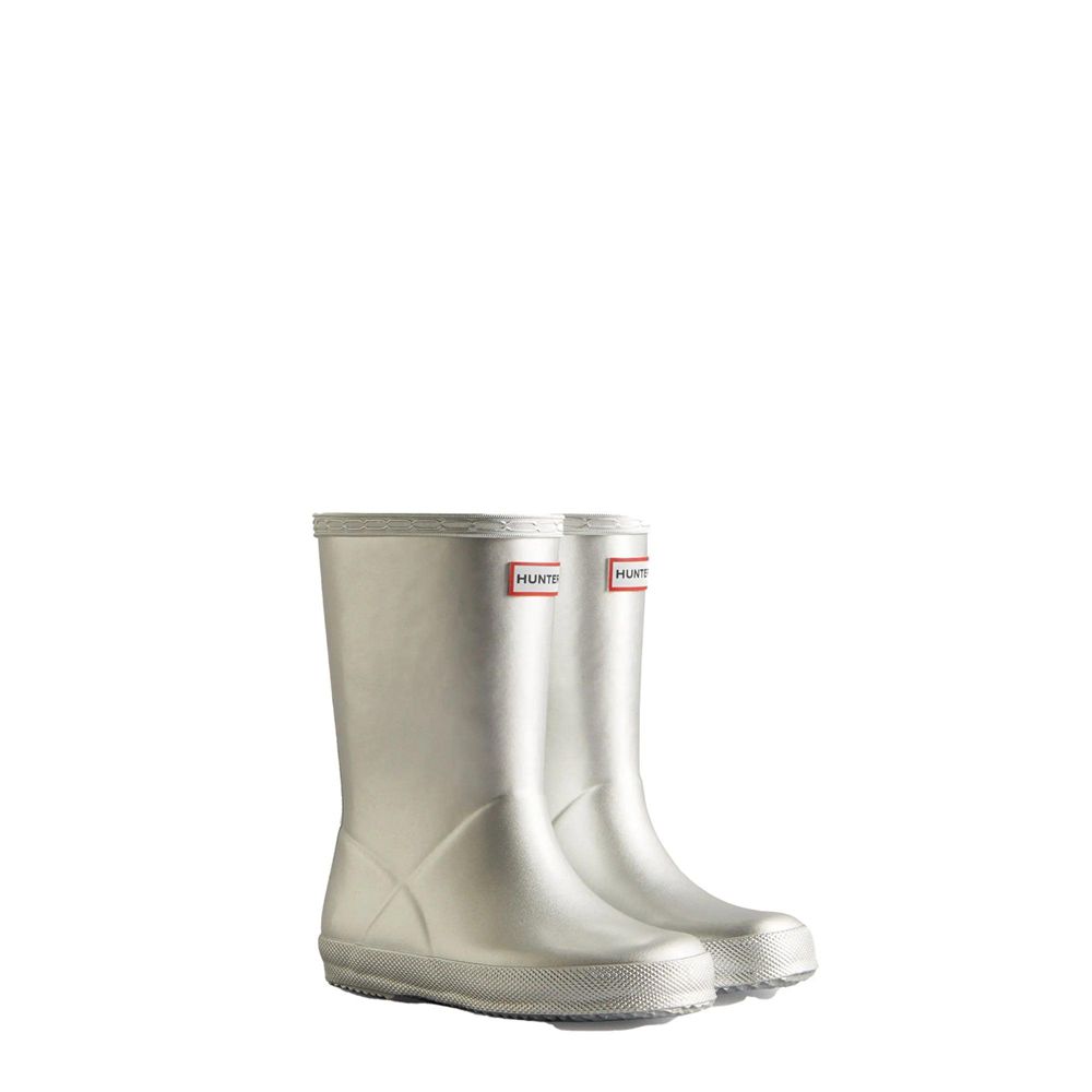 Silver Hunter Kids Metallic Rain Boots | HCYP28069