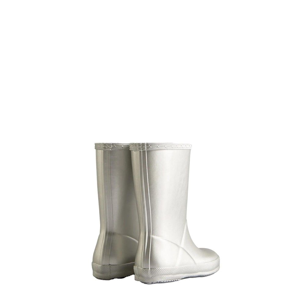 Silver Hunter Kids Metallic Rain Boots | HCYP28069