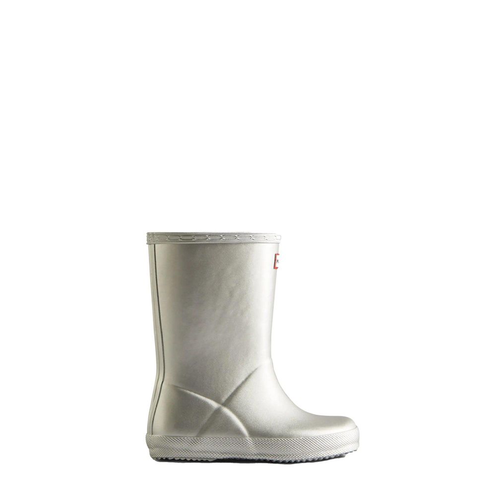 Silver Hunter Kids Metallic Rain Boots | HCYP28069