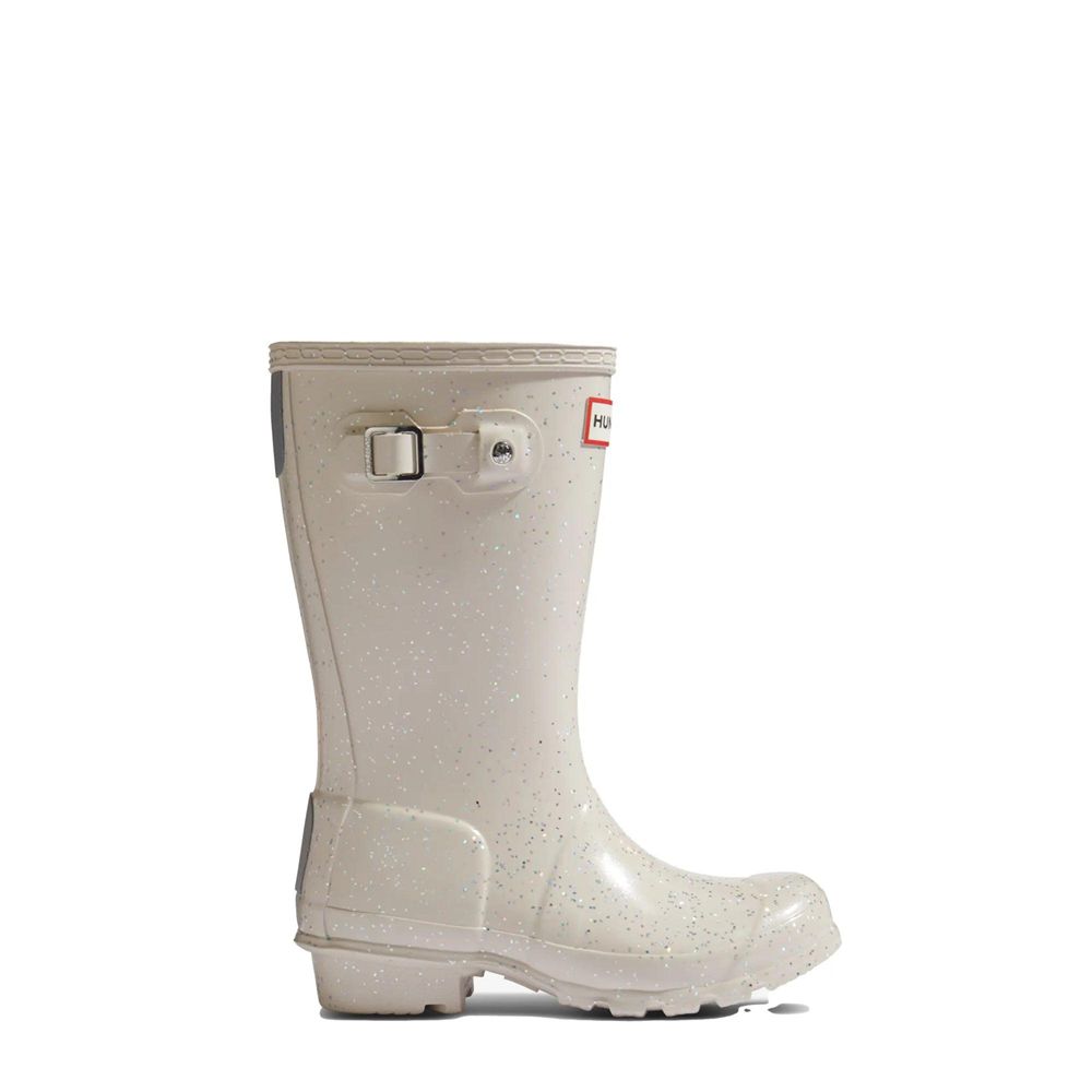 White Hunter Kids Original Giant Glitter Rain Boots | ZIRU54190