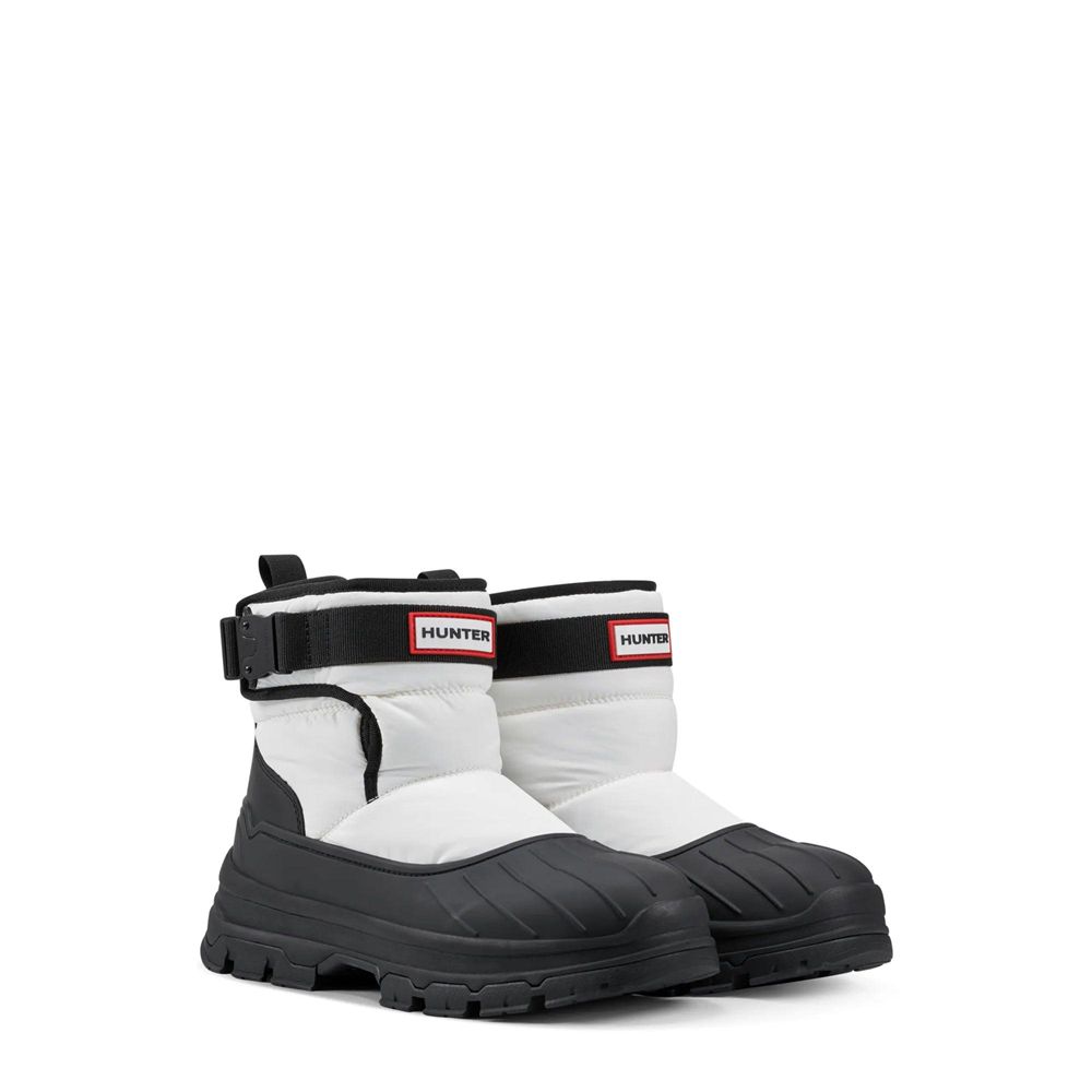 White Hunter Womens Buckle Short Snow Boots | NOYU95143