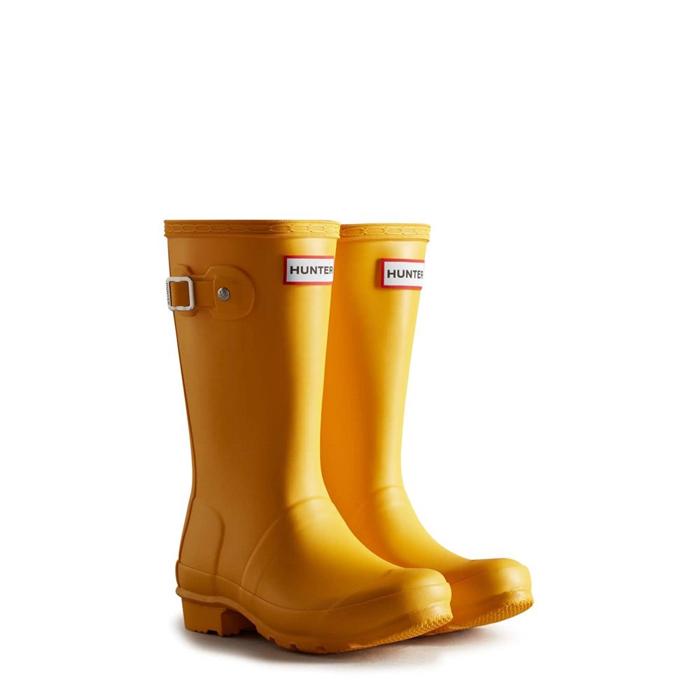 Yellow Hunter Kids Original Rain Boots | EZVQ40731